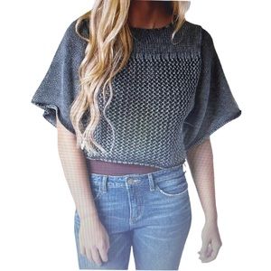 Gimmicks Cropped Open Weave Sweater Size XS